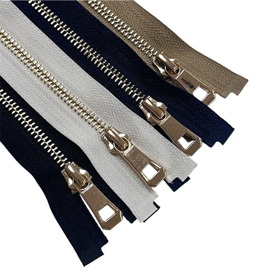 Fermeture éclair de métal or #5 - 35 cm - Séparable