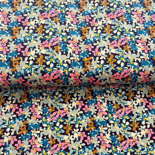 Essence florale bleu - Jersey imprimé