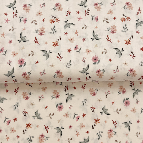 Oiseaux - Figo Fabrics - Coton courtepointe imprimé