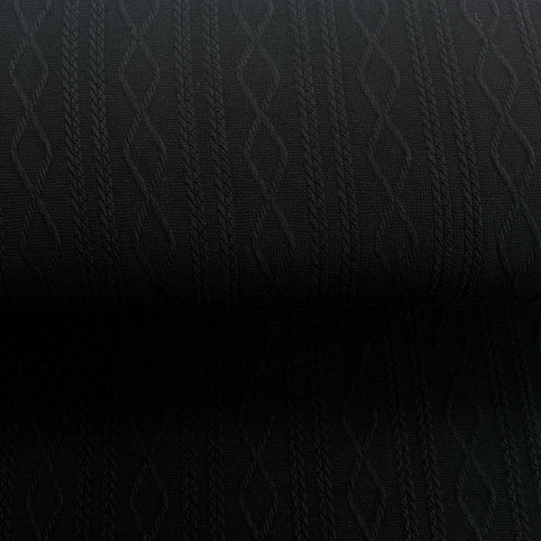 Noir - Tricot maille torsadé