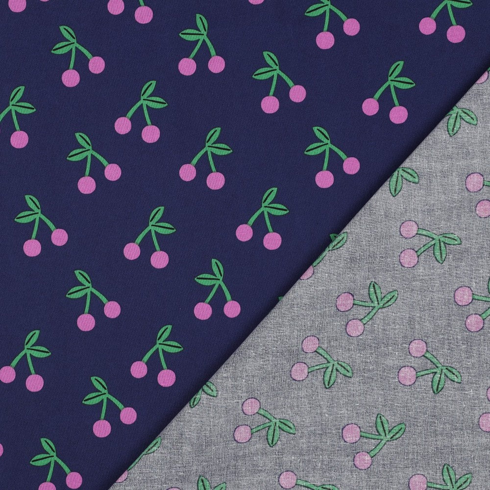 Cerises marine - Coton enduit