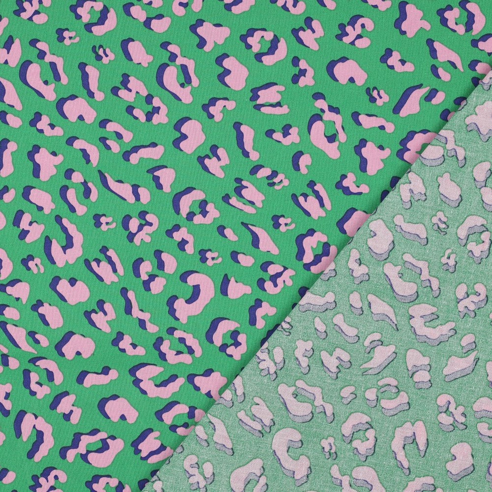 Léopard vert - Coton enduit
