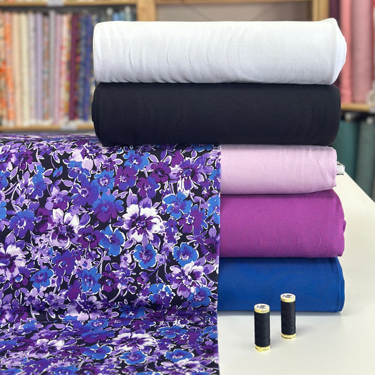 Fantastiques violet - Jersey imprimé digital