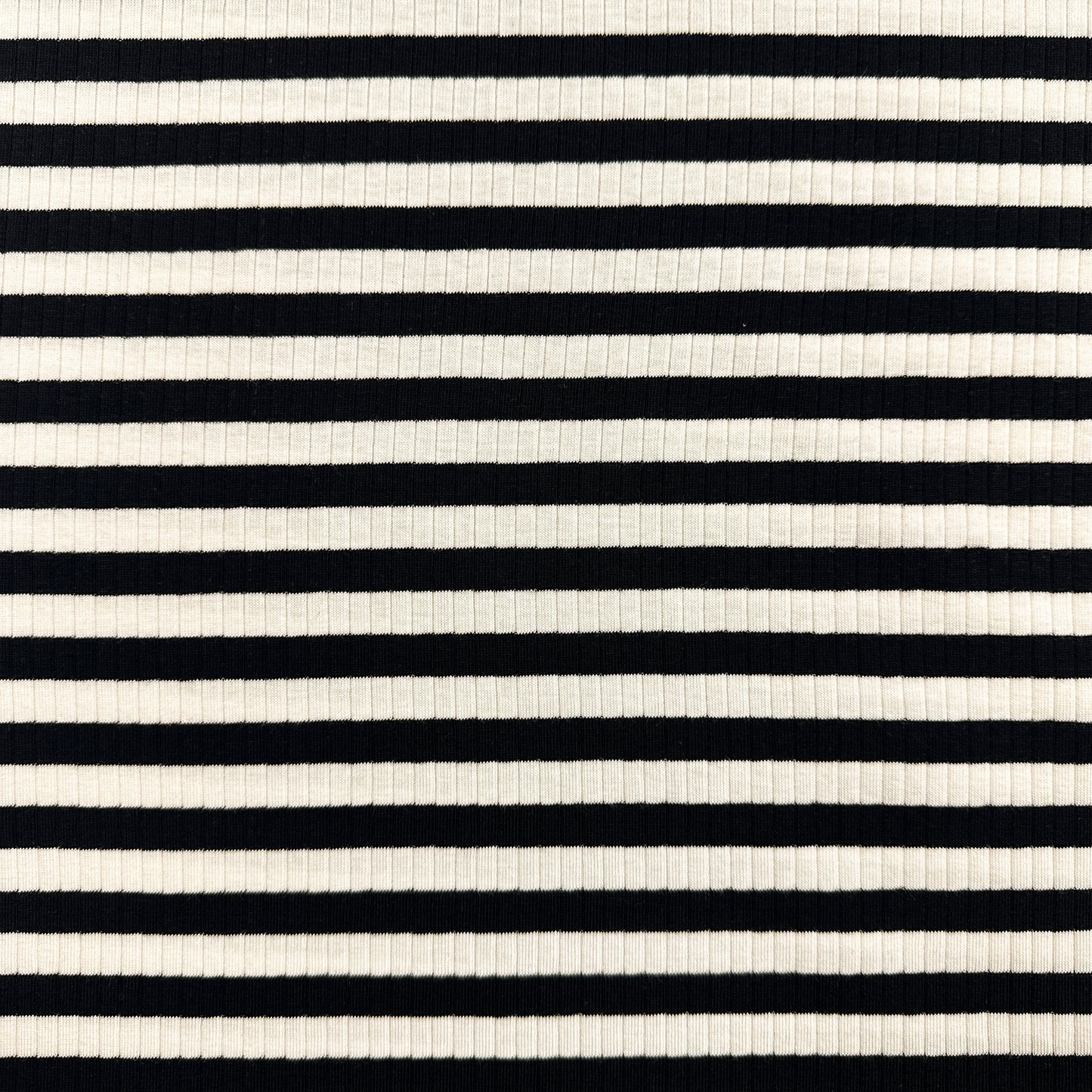 Ligné noir/écru - Printed ribbed jersey