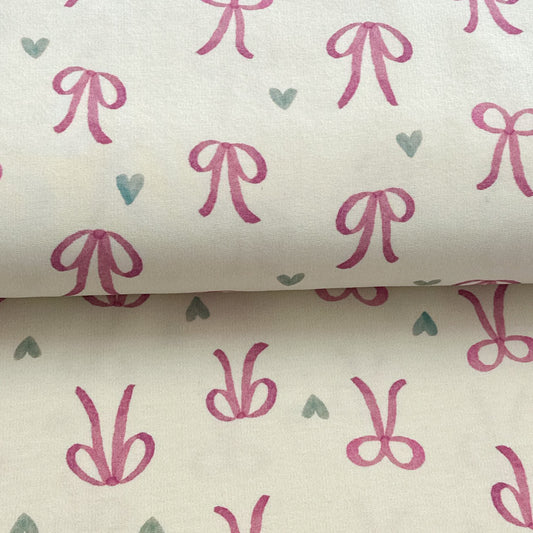 Boucles écru - French Terry brossé imprimé