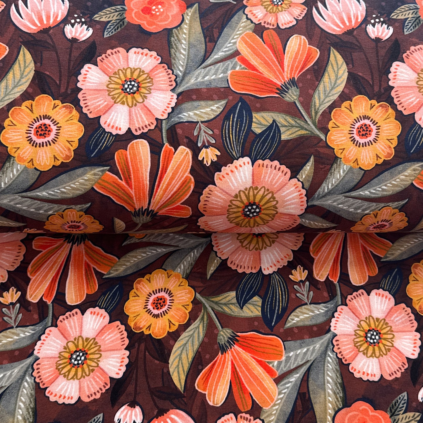 PRE-ORDER - Burgundy floral - NON NON OUI - Printed jersey