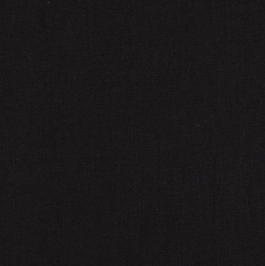 Noir - Coton enduit uni