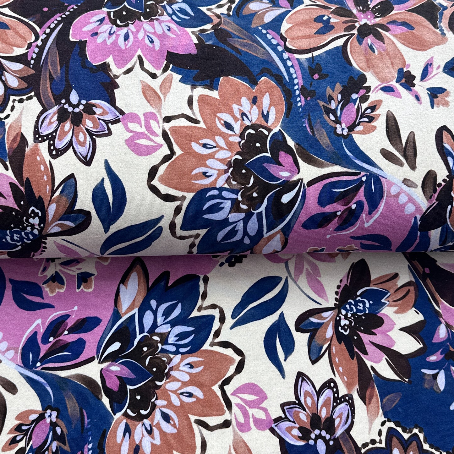 Vertigineuses écru - French Terry imprimé digital