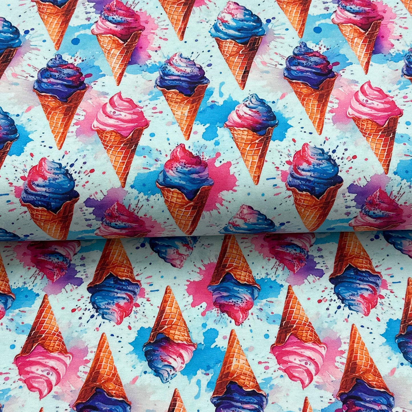 Watercolor cones - NON NON OUI - Printed jersey
