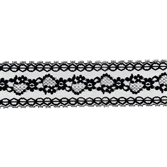Black - Decorative lace 48 mm
