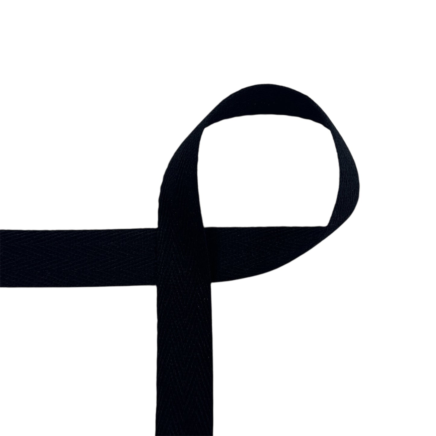 Noir - Ruban sergé (Twill) 20 mm