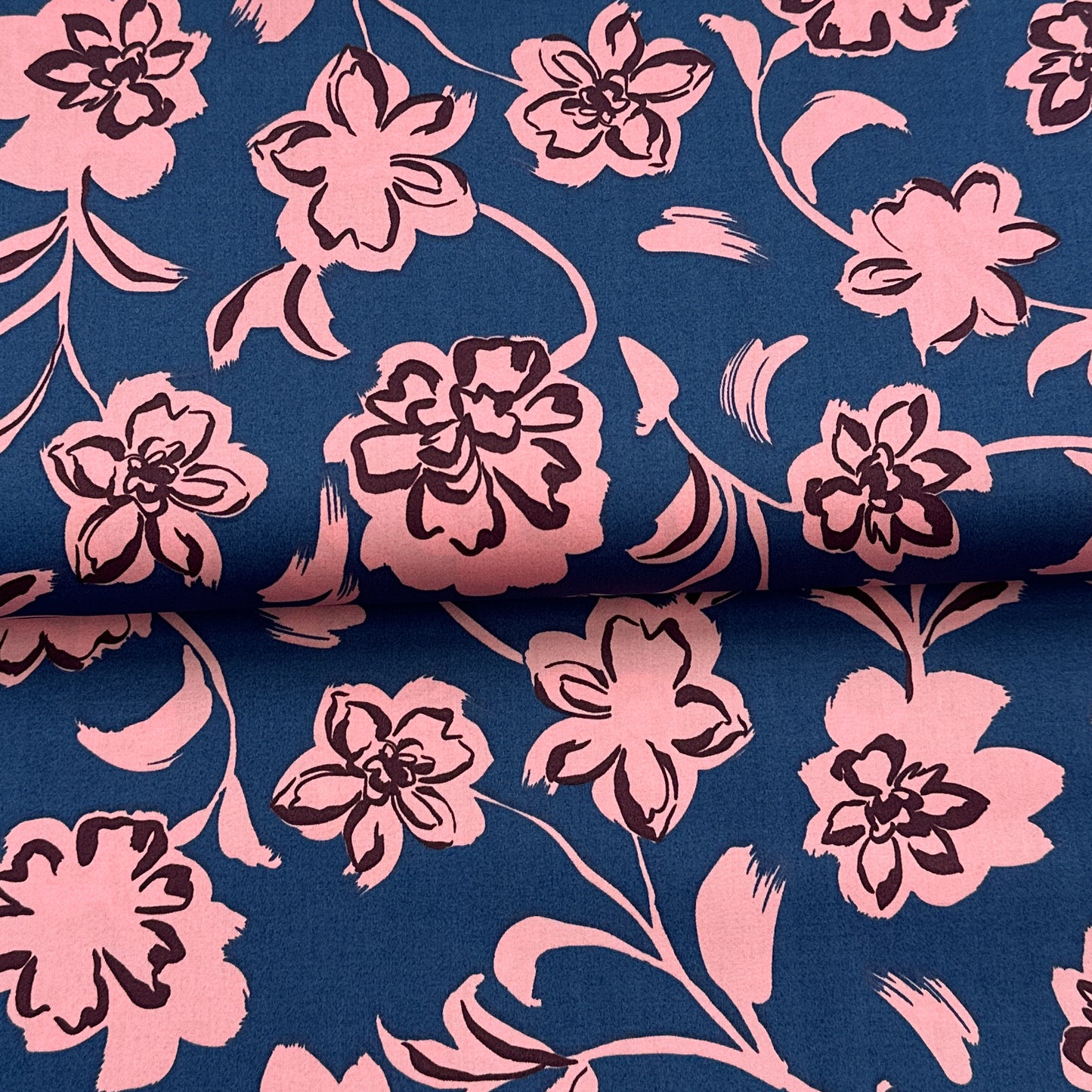 Fleurs épanouies - Satin de coton