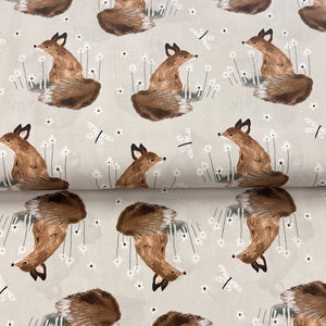Renards crème- Figo Fabrics - Coton courtepointe imprimé