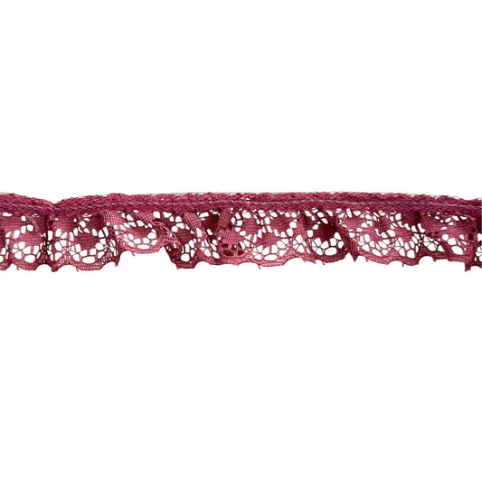 Burgundy - Fancy Lace 25 mm
