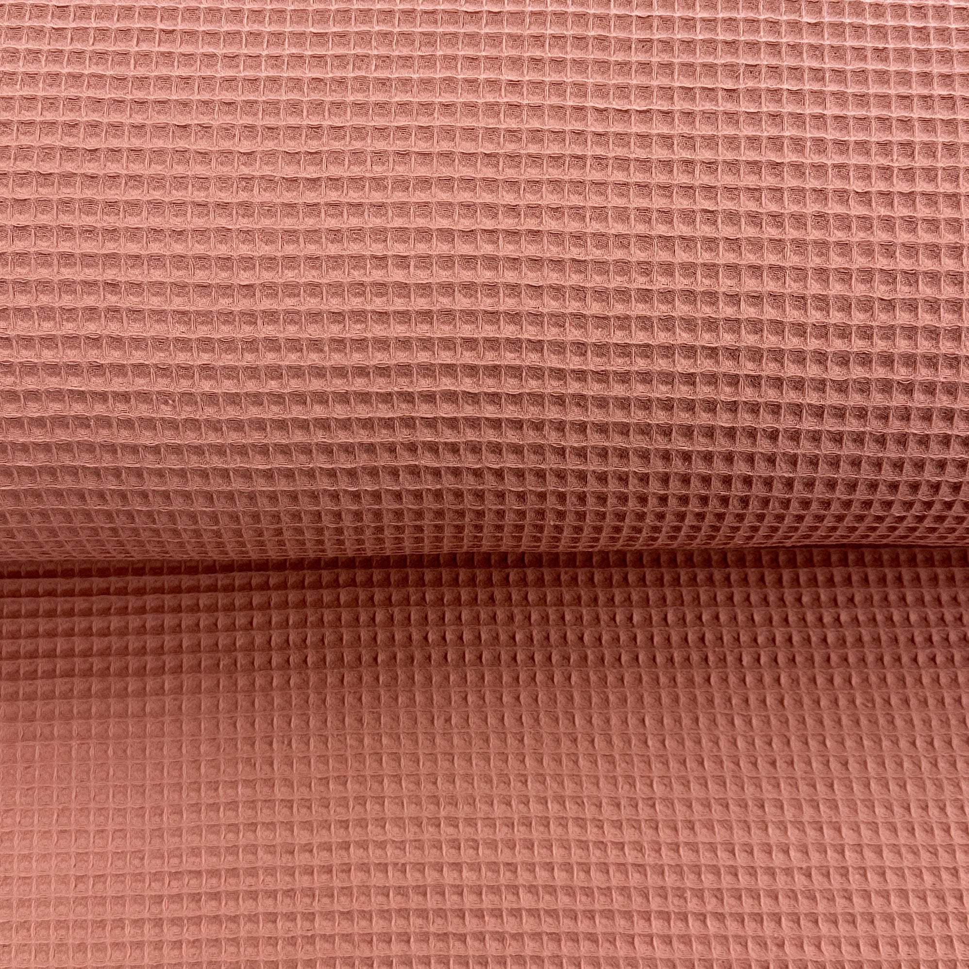 Rose corail - Coton gaufré