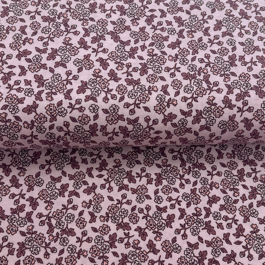 Fleurs rose pâle - Flanelle