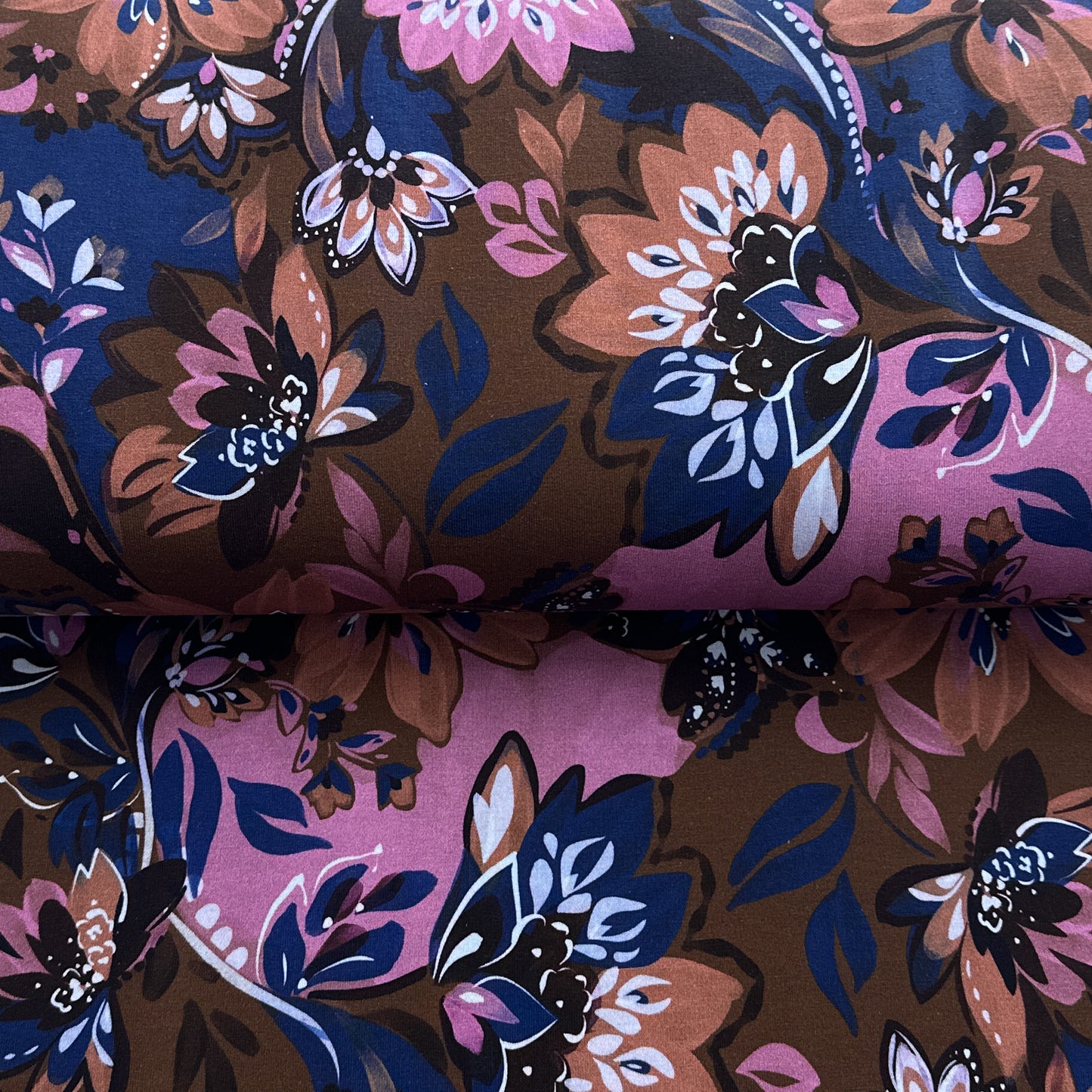 Vertigineuses brun - French Terry imprimé digital