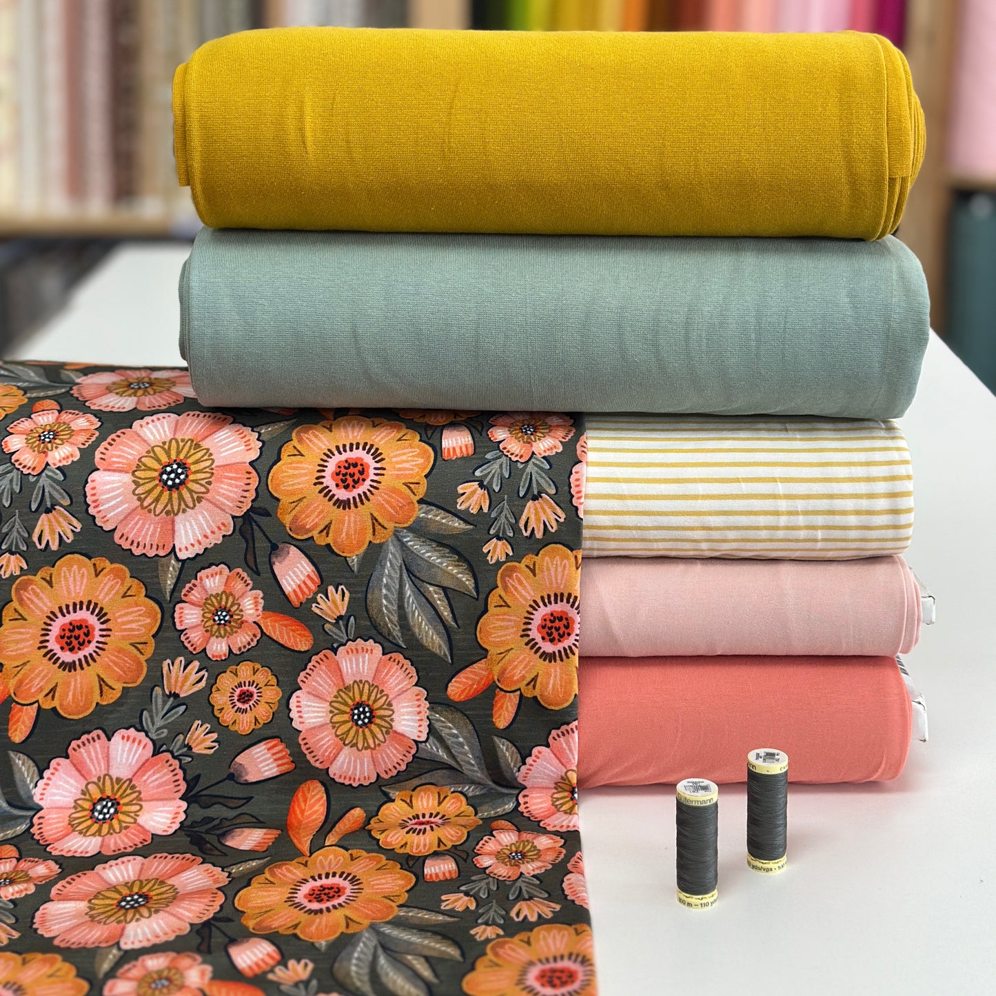 PRE-ORDER - Green floral - NON NON OUI - Printed jersey