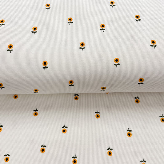 Tournesols - Jersey côtelé imprimé