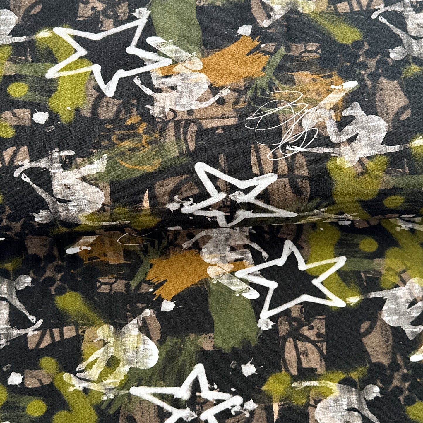 Graffiti vert - French Terry imprimé digital