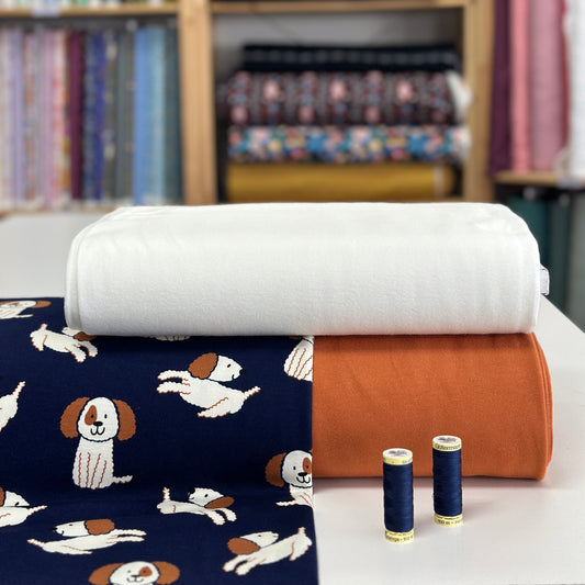 Chiens marine - Coton ouaté extensible imprimé