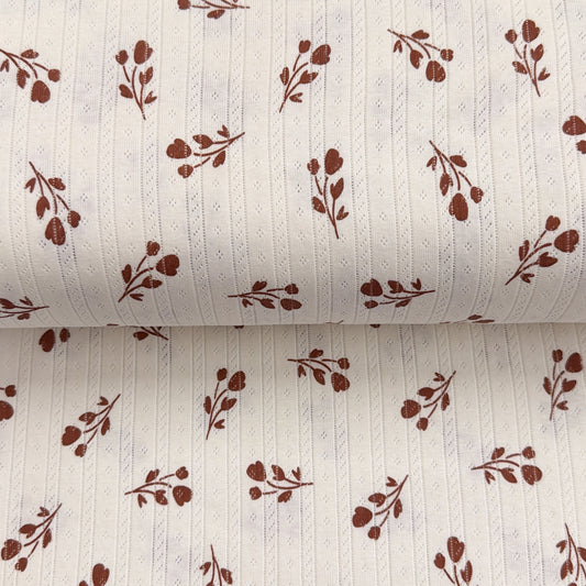 Flowers - Cotton Pointelle Jersey