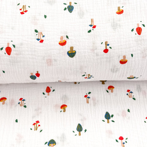 Marjan caramel - Printed muslin