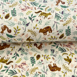 Marjan caramel - Printed muslin