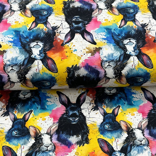 Colorful rabbits - NON NON OUI - Printed jersey