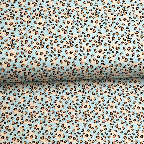 Blue Leopard - Printed Jersey