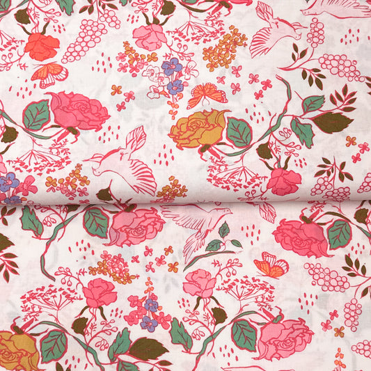 In the Garden Ivory - Monaluna - Organic Printed Poplin