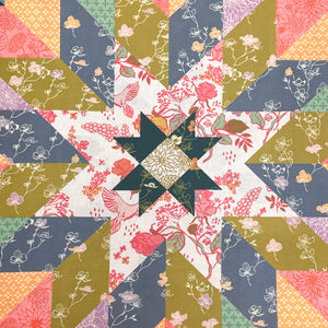 Garden Stars panel - Monaluna - Organic printed poplin