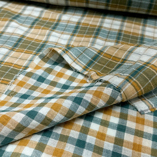 Multicolored checkered 2 - Cotton muslin 2 sides