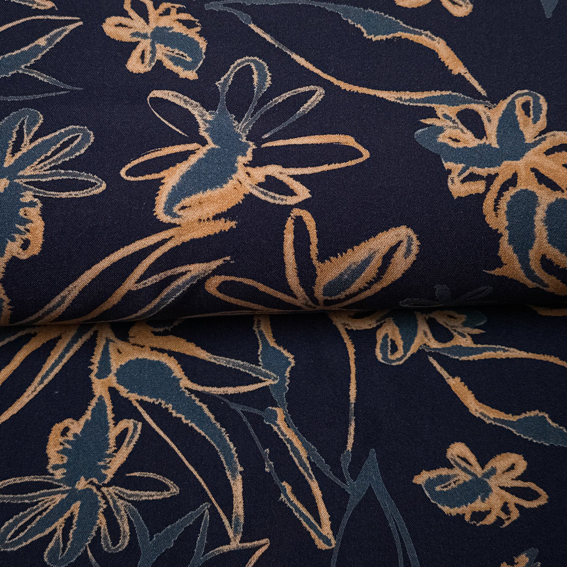 Floral marine - Viscose ECOVERO™