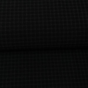 Carreaux noir - Tissu pour costume écoresponsable