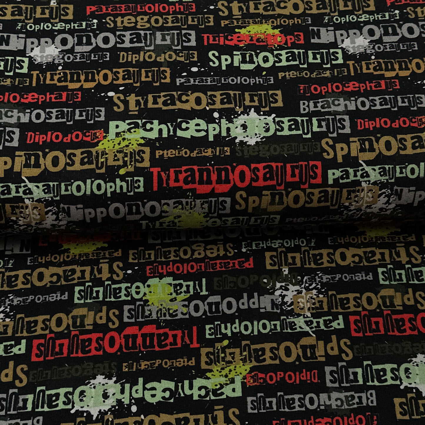 Red Dinosaur Names - Printed Brushed Fleece