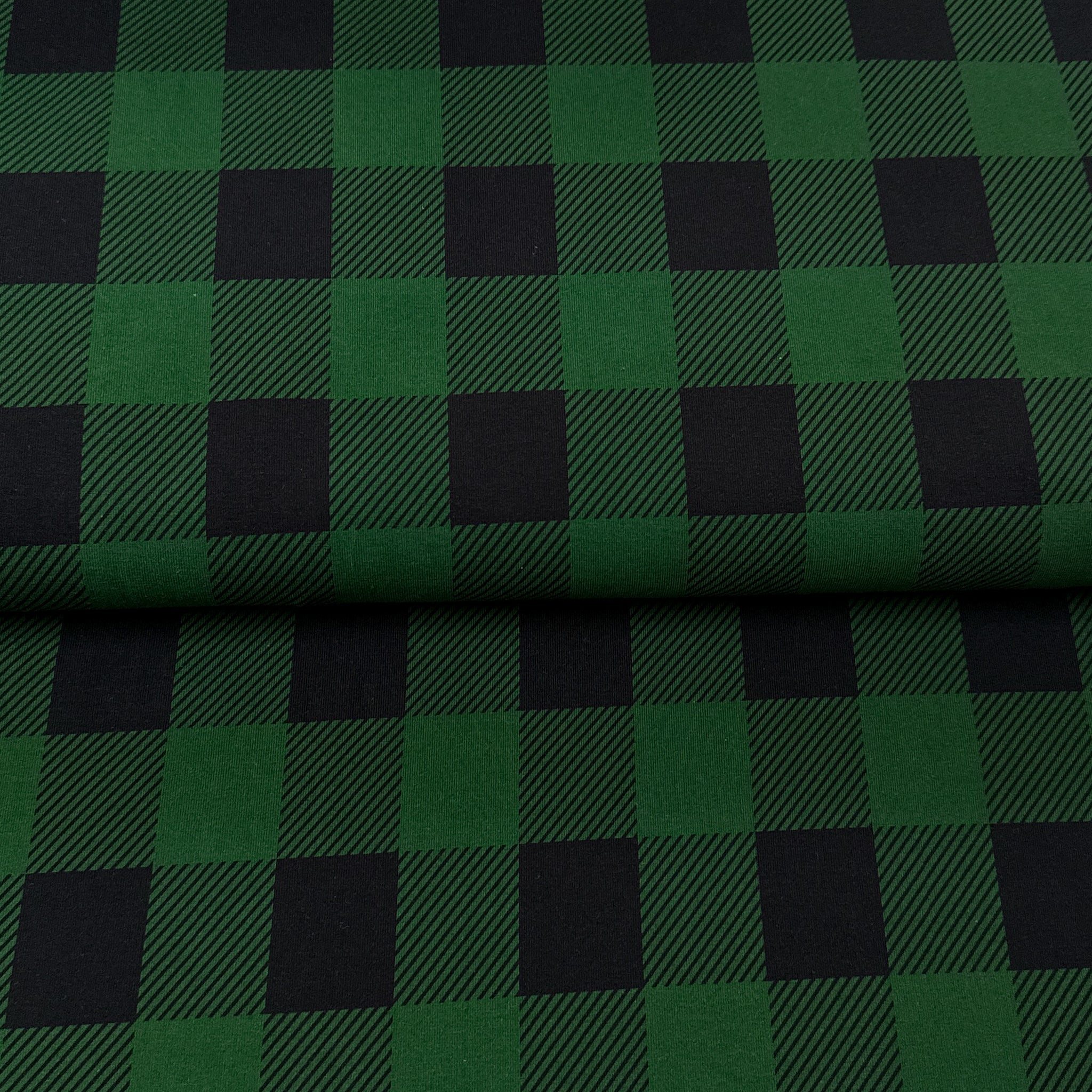 Green checkered - Printed jersey
