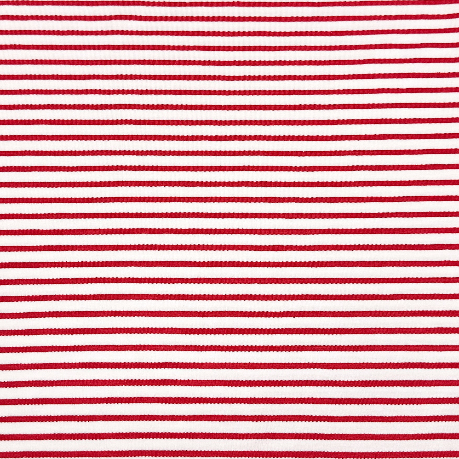 Ligné rouge et blanc 5 mm - Jersey ligné