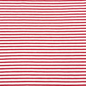 Ligné rouge et blanc 5 mm - Jersey ligné