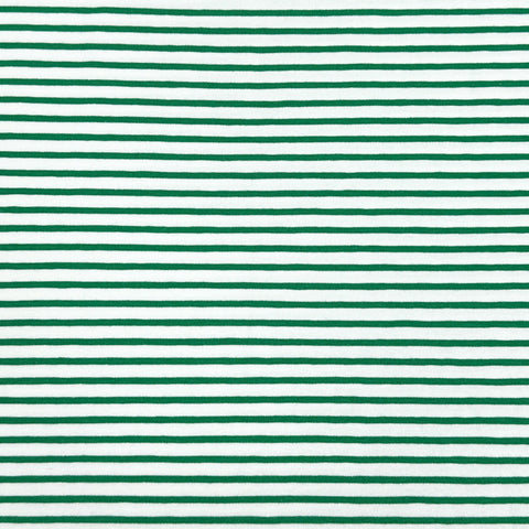 Ligné vert et blanc 5 mm - Jersey ligné