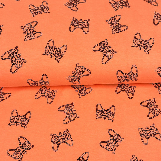 Video games orange - French Terry printed