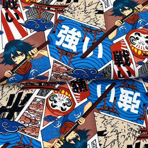 Fin de rouleau 17 cm -Manga 2 - Jersey imprimé digital