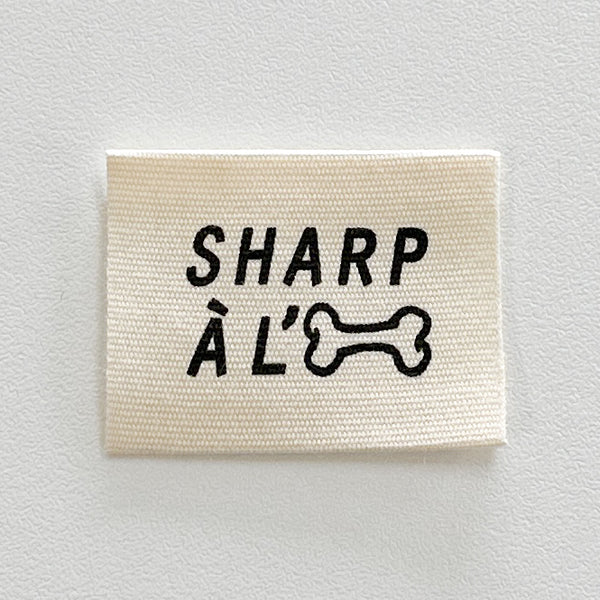 Sharp à l'os - Étiquette en coton à coudre