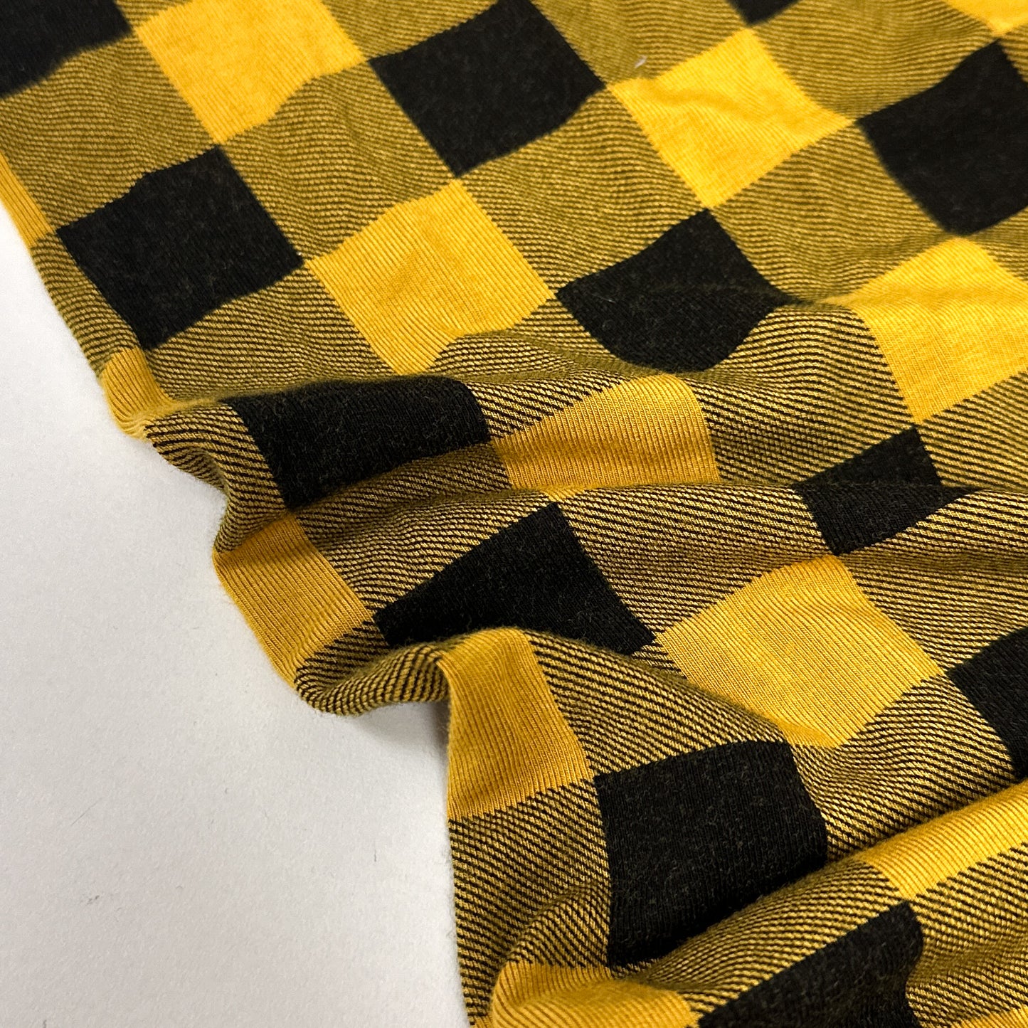 Carreaux Jaune - Jersey bambou