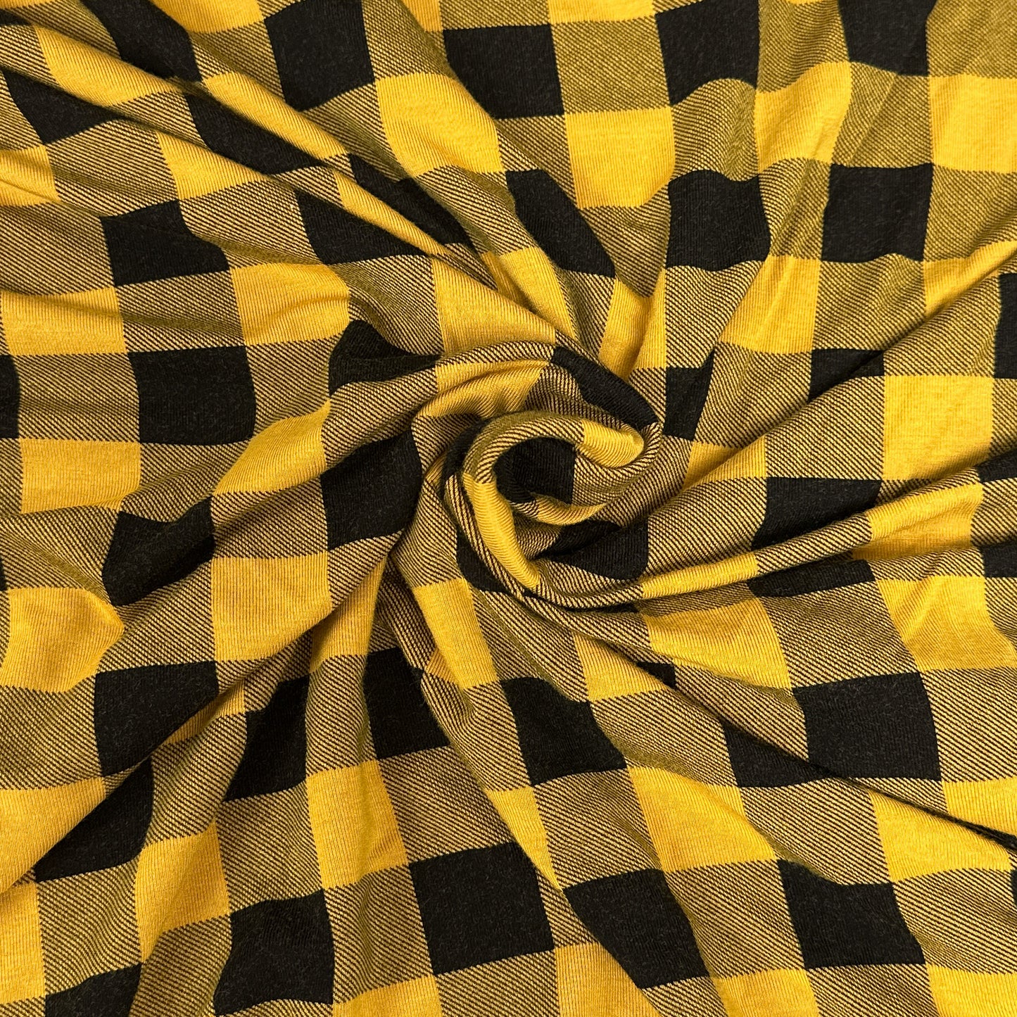 Carreaux Jaune - Jersey bambou