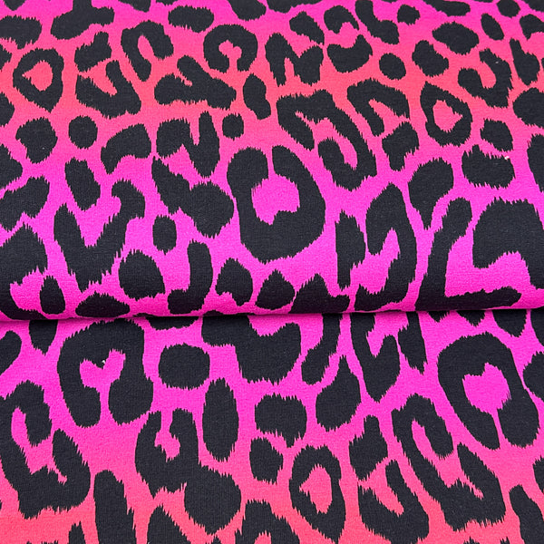 Pink Leopard - Printed French Terry