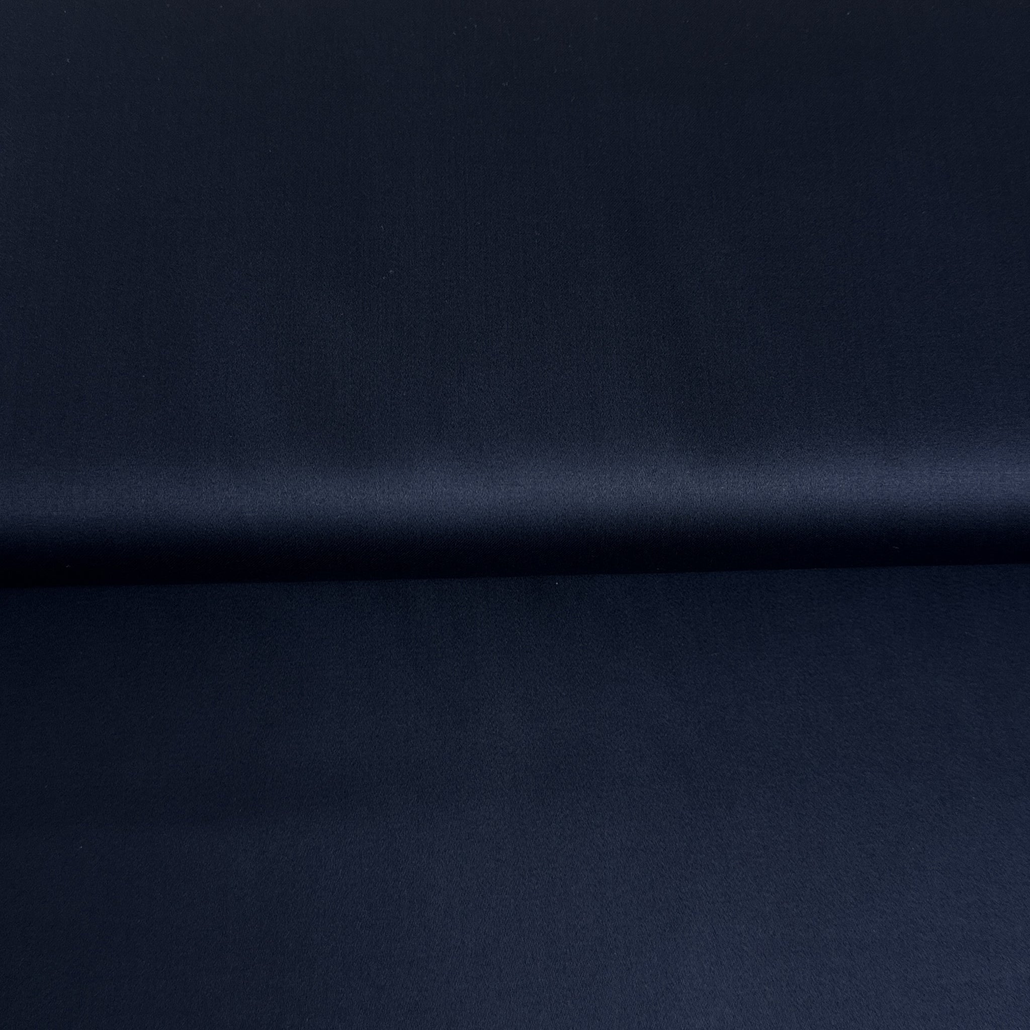 Navy - Plain cotton satin