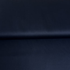 Navy - Plain cotton satin