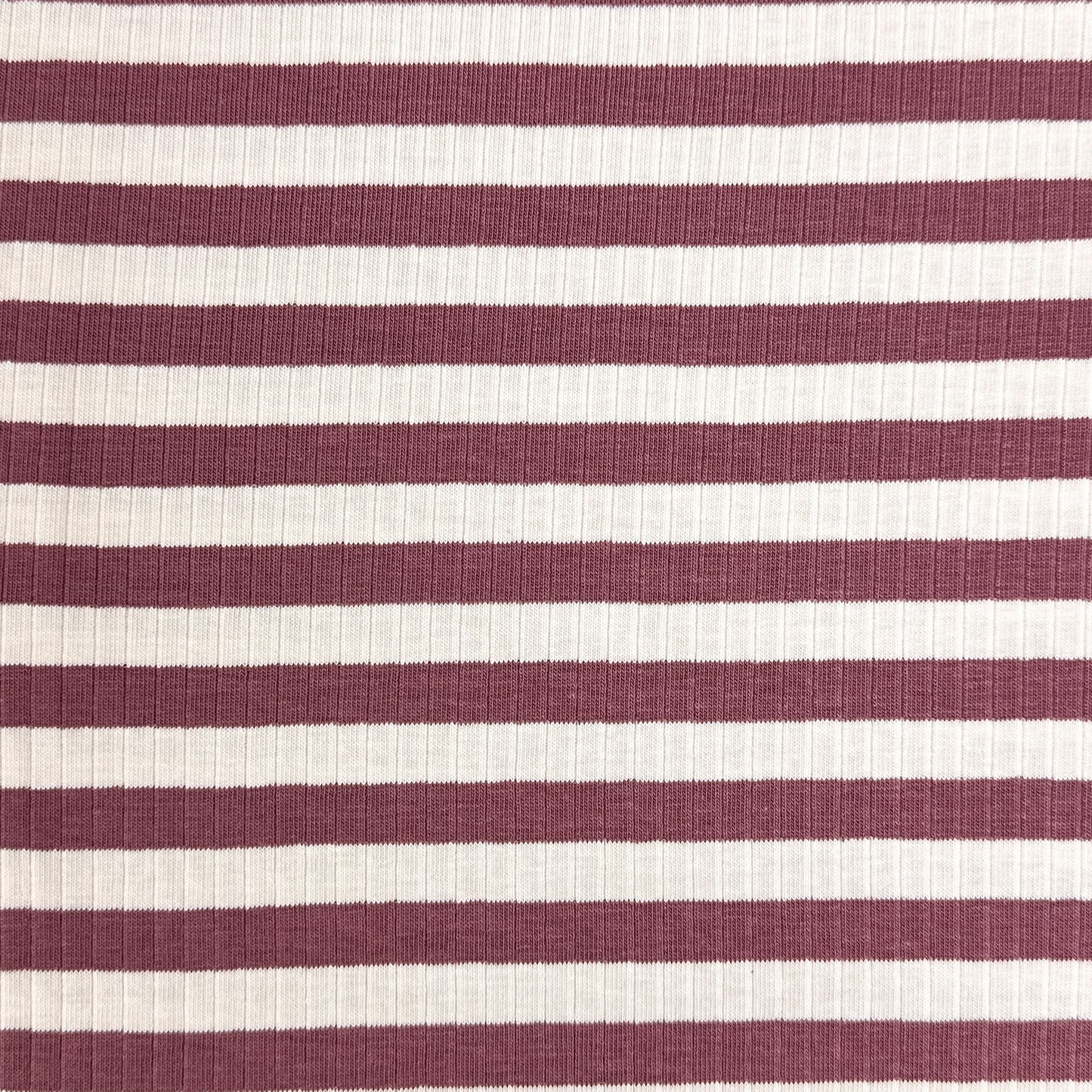 Dark blush/cream stripe - Ribbed jersey print
