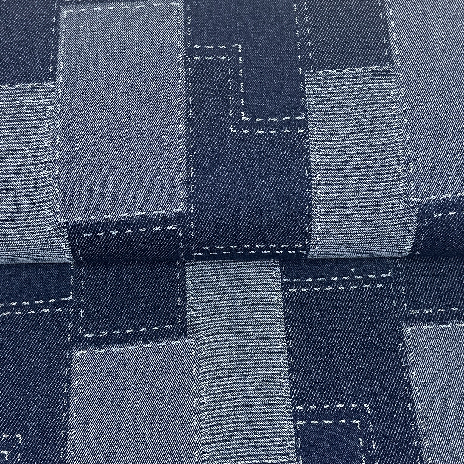 Patchwork - Denim Jacquard